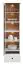 Vitrine kast Oulainen 04, kleur: wit / eik - afmetingen: 200 x 55 x 40 cm (H x B x D), met 1 deur, 1 lade en 5 vakken