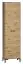 Kolomkast Pandrup 01, kleur: eiken - afmetingen: 200 x 55 x 34 cm (H x B x D), met 1 deur en 2 vakken