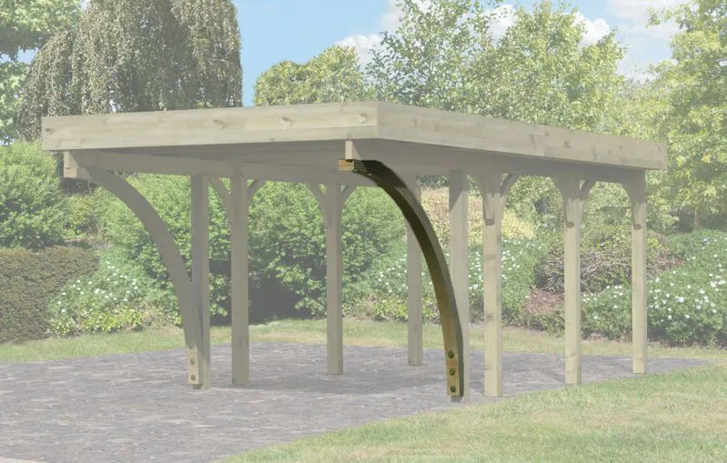 Ingangsboog 12 x 12 cm, keteldruk geïmpregneerd voor Carport Eco en Classic
