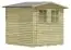 tuinhuis 04, gemaakt van grenen hout - buitenmaten met dak: 200 x 200 x 210 cm (L x B x H)