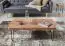 Unieke salontafel gemaakt van massief acaciahout, kleur: acacia / zwart - Afmetingen: 40 x 60 x 115 cm (H x B x D), met prachtige nerf