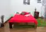 Einzelbett / Gästebett Kiefer Vollholz massiv Nussfarben A8, inkl. Lattenrost - Abmessungen: 120 x 200 cm