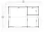 Chalet / tuinhuis G292 lichtgrijs incl. vloer - blokhut 40 mm, grondoppervlakte: 22,42 m², zadeldak