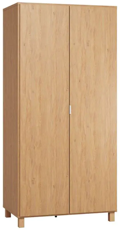 Draaideurkast / kledingkast Averias 13, kleur: eiken - Afmetingen: 195 x 93 x 57 cm (H x B x D)