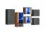 Elegante set hangkasten / hangkasten Volleberg 112, kleur: grijs / eiken Wotan - afmetingen: 80 x 150 x 25 cm (H x B x D), 6-delig