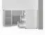 Hoekbureau / wit / push-to-open functie / 150 cm werkoppervlak / maten: 150 x 98 x 78 cm / 3 laden / functioneel en stijlvol / 4 vakken / voor op kantoor