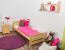 Kinderbett / Jugendbett Kiefer massiv Vollholz natur 84, inkl. Lattenrost - Liegefläche 80 x 200 cm