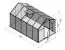 kas - broeikas Rucola L8, wanden: 4 mm gehard glas, dak: 6 mm HKP meerwandig, grondoppervlakte: 7,90 m² - afmetingen: 360 x 220 cm (L x B)