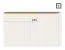 Oberer LED-Rahmen für Drehtürenschrank / Kleiderschrank Gataivai und Anbaumodule, Farbe: Walnuss - Breite: 227 cm