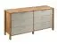 Ladekast / sideboard Braianik 05, eiken Wotan / beige, 6 ruime lades, woonkamer, slaapkamer, 81 x 171 x 47 cm, ABS, metalen handgrepen
