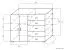 Dressoir / ladekast Ciomas 10, kleur: Sonoma eiken / grijs - afmetingen: 104 x 130 x 40 cm (H x B x D)