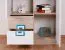 Kinderkamer - Commode Fabian 07, kleur: eiken lichtbruin / wit / blauw - 130 x 80 x 40 cm (H x B x D)
