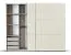 Schuifdeurkast / kleerkast Sabadell 13, kleur: eiken / beige hoogglans - 222 x 269 x 64 cm (h x b x d)