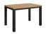 Stijlvolle eettafel Varbas 02, tweekleurig, eiken Gold Craft / matzwart, 120 x 80 cm, stevige constructie, duurzame keukentafel, modern