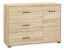 Sideboard kast /dressoir Vacaville 24, kleur: licht Sonoma eiken - afmetingen: 85 x 120 x 40 cm (H x B x D), met 1 deur, 3 laden en 2 vakken.
