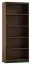 Open kast Mojokerto 15, kleur: Walnoot / Zwart - Afmetingen: 194 x 80 x 39 cm (H x B x D)