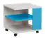 Kinderkamer - salontafel Luis 09, kleur: eik wit / blauw - 45 x 45 x 43 cm (B x D x H)