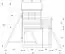 Spielturm S20C, Dach: Grau, inkl. Wellenrutsche, Einzelschaukel-Anbau, Balkon, Sandkasten und Holzleiter - Abmessungen: 462 x 363 cm (B x T)