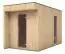 Buiten sauna / saunahuis Siloli met voorkamer, 72 mm wanddikte, kleur: natuur-  transparant - buitenafmetingen (B x D): 200 x 396 cm