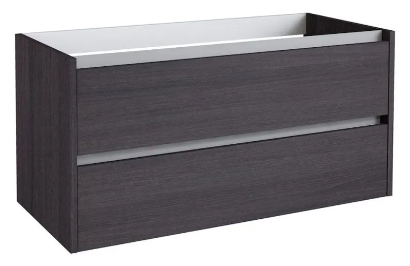 wastafelmeubel Kolkata 19 met sifon uitsparing, kleur: zwart eiken - 50 x 100 x 46 cm (h x b x d)