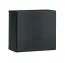 Hangelement in modern design Volleberg 10, kleur: zwart/grijs - Afmetingen: 140 x 260 x 40 cm (H x B x D), met voldoende opbergruimte