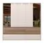 Kledingkast met spiegel Papauta 09, kleur: Cashmere / Donkere eik - afmetingen: 226 x 232 x 60 cm (H x B x D)