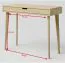 Bureau massief grenen blank gelakt Aurornis 64 - Afmetingen: 75 x 96 x 40 cm (H x B x D)