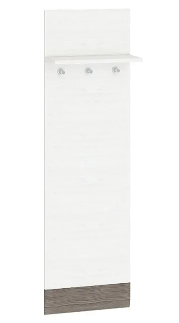 Garderobe Knoxville 23, kleur: wit grenen / grijs - Afmetingen: 136 x 40 x 20 cm (h x b x d)