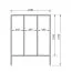 Fasshaus 2 SET incl. 2 banken & gebronsde glazen deur, kleur: onbehandeld - 219 x 295 cm (B x D), grondoppervlakte: 4,9 m²