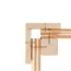 Vatenschuur 2 SET incl. 2 banken, gebronsde glazen deur en kachel van 9 kW, kleur: onbehandeld, met - 219 x 295 cm (B x D), grondoppervlakte: 4,9 m²