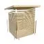 Saunahaus "Anni 1" SET A mit Ofen 9 kW, Farbe: Terragrau - 309 x 309 cm (B x T), Grundfläche: 9,3 m²