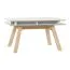Uitschuifbare eettafel Minnea 33, kleur: wit / eiken - Afmetingen: 139 - 219 x 100 cm (B x D)