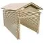 Garage blokhut profielplanken 28 mm, onbehandeld, grondoppervlakte 11,6 m²