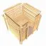 Sauna "Jonna" SET mit bronzierter Tür & Ofen BIO 9 kW Edelstahl - 196 x 196 x 200 cm (B x T x H)