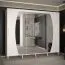 Grote schuifdeurkast met spiegel Jotunheimen 179, kleur: wit - Afmetingen: 208 x 250,5 x 62 cm (H x B x D)