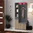 Smalle kapstok / garderobe Ringerike 01, kleur: antraciet / Artisan Eiken - Afmetingen: 203 x 90 x 32 cm (H x B x D), met voldoende opbergruimte