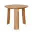 Stevige salontafel Verzee 01, gemaakt van massief eikenhout, geolied oppervlak, afmetingen: 44 x 51 x 51 cm, drie poten, minimalistisch en stijlvol