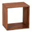 Open kast Klein handgemaakt van massief sheeshamhout, kleur: sheesham - Afmetingen: 43 x 43 x 33 cm (H x B x D), ook geschikt als bijzettafel