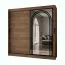 Kleiderschrank | Farbe: Walnuss Warmia | 10 Fächer | 2 Kleiderstangen | hochwertig Verarbeitet | 200 x 62 x 200 cm | Schiebetürenschrank | dekorative Spiegeltür