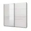 Kledingkast / kleur: opaak wit / breedte / 1 spiegeldeur / schuifdeurkast / afmetingen: 220 x 61 x 217,5 cm / ABS randen / 2 kledingstangen / 2 vakken