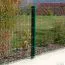 Hekwerk paal model A, Uitvoering: groen gecoat, Voor hekwerk Hoogte: 203 cm, Lengte: 260 cm, Bevestigingspunten: 11