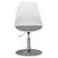 Design Schalendrehstuhl Apolo 130, Farbe: Weiß / Grau / Chrome, Sitz 360° drehbar & höhenverstellbar