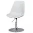 Drehstuhl mit Schalensitz Apolo 129, Farbe: Weiß / Chrome, Sitzfläche mit Leder Optik