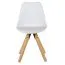 Set van 2 stoelen in Scandinavische stijl, kleur: wit / eiken, met vriendelijke kleuren en licht hout