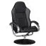Comfort TV-fauteuil met kruk Apolo 54, kleur: zwart/grijs, 360° draaibaar