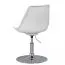 Bureaustoel met kuipzitting Apolo 129, kleur: wit / chroom, zitting met lederlook