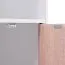 Kleines Regal, Farbe: Weiß / Sonoma Eiche - Abmessungen: 94 x 60 x 30 cm (H x B x T), mit 6 Fächern & 3 Türen