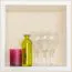 wandrek / hangplank / kubus massief wit grenen Junco 291W - 35 x 35 x 20 cm (H x B x D)