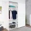 Siumu 05 schuifdeurkast / garderobekast, kleur: wit / wit hoogglans - 224 x 182 x 61 cm (H x B x D)