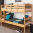 Stapelbed "Easy Premium Line" K19/n, hoofdbord en voeteneind met gaten, massief beukenhout naturel - 90 x 190 cm (b x l), deelbaar